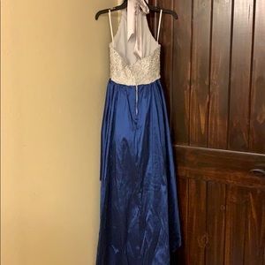 B Darlin Dresses - Sliver and blue high low formal dress sz 7/8 B Darlin Dresses - Sliver and blue high low formal dress sz 7/8